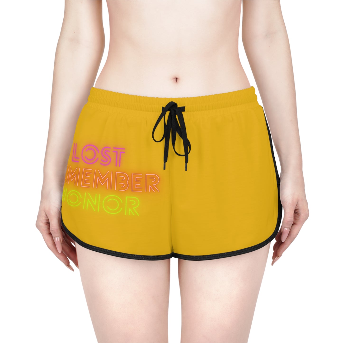 Women's Relaxed Shorts: Lost Remember Honor Yellow