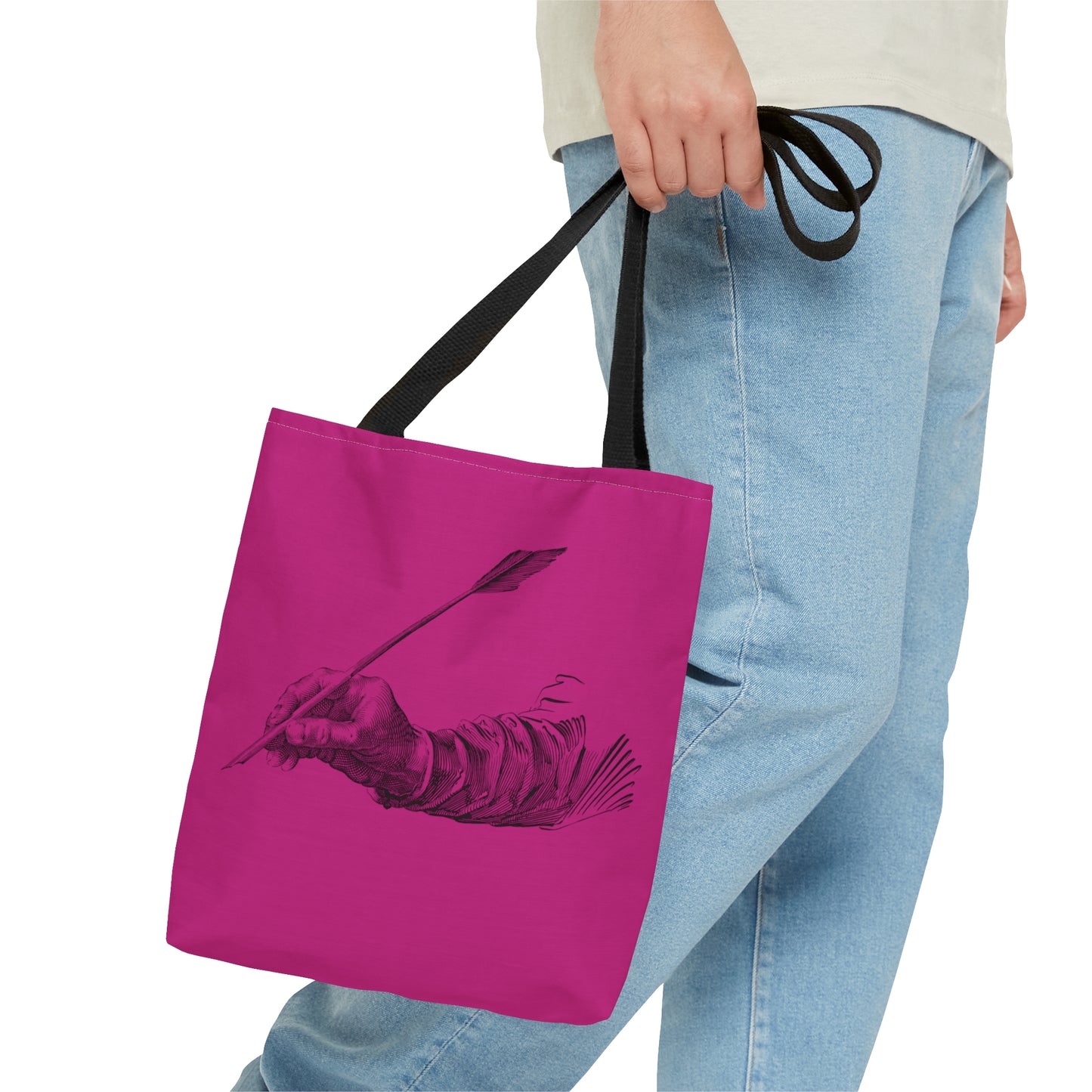 Tote Bag: Writing Pink