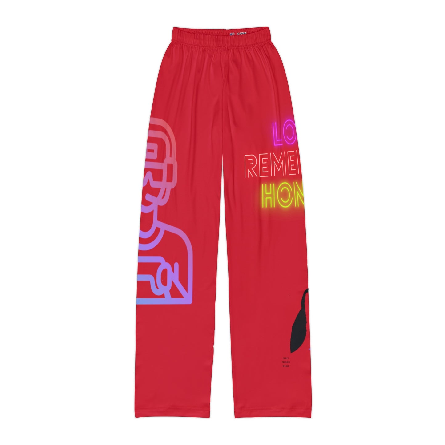 Kids Pajama Pants: Gaming Dark Red