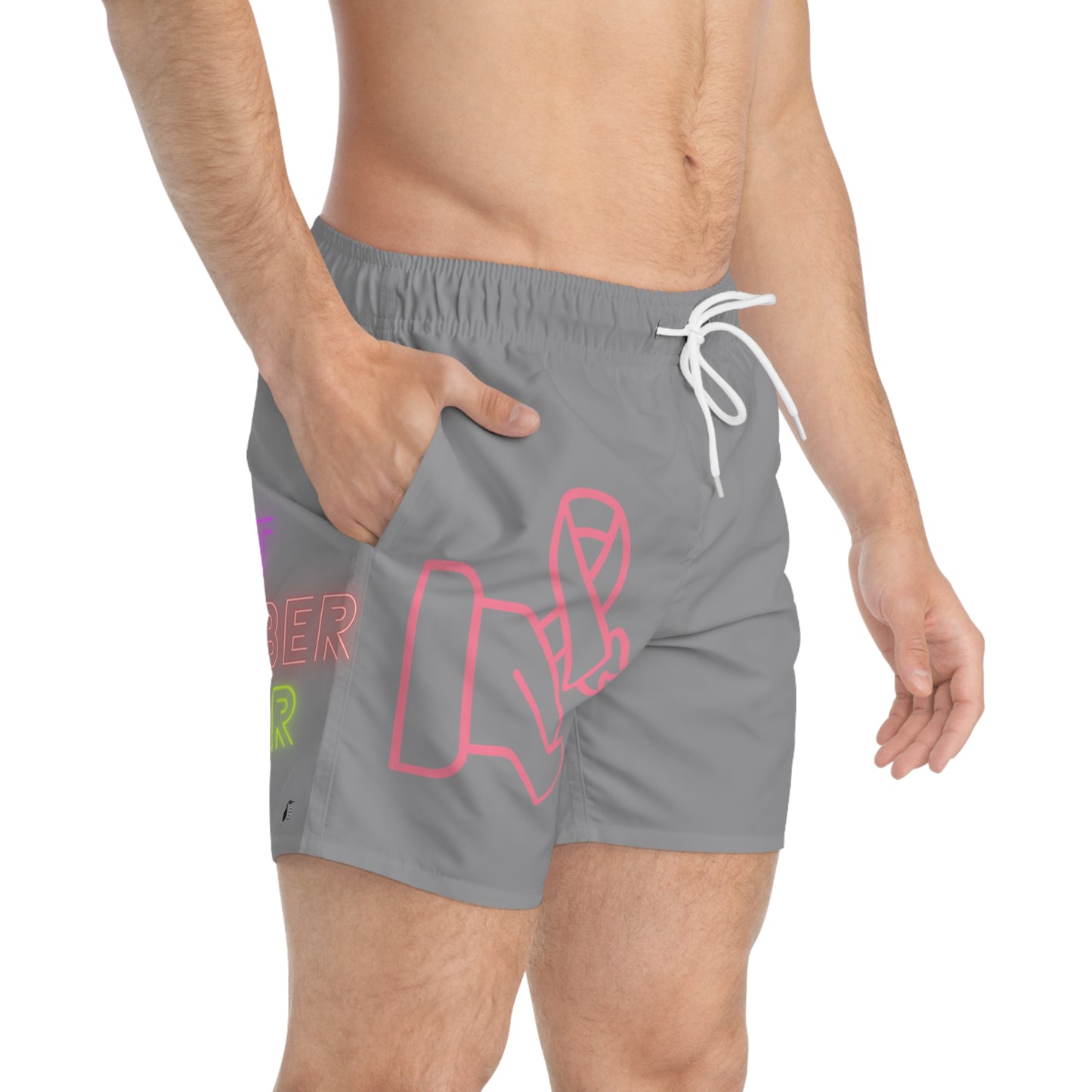 Swim Trunks: Fight Cancer Grey