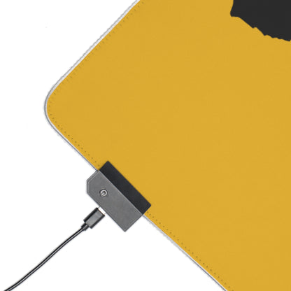 LED Gaming Mouse Pad: Hockey Yellow