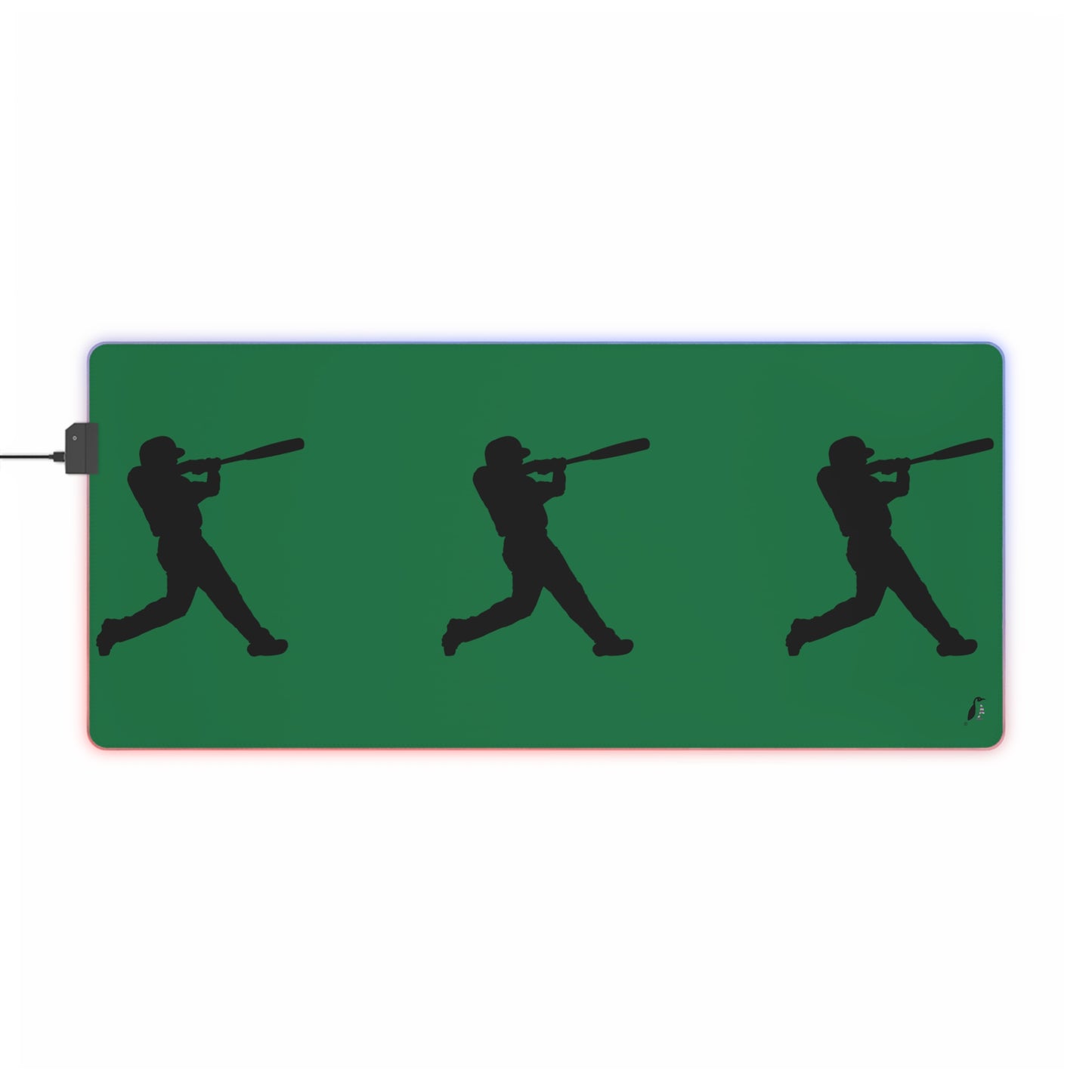 LED Gaming Mouse Pad: Baseball Dark Green