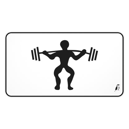 Desk Mat: Weightlifting White