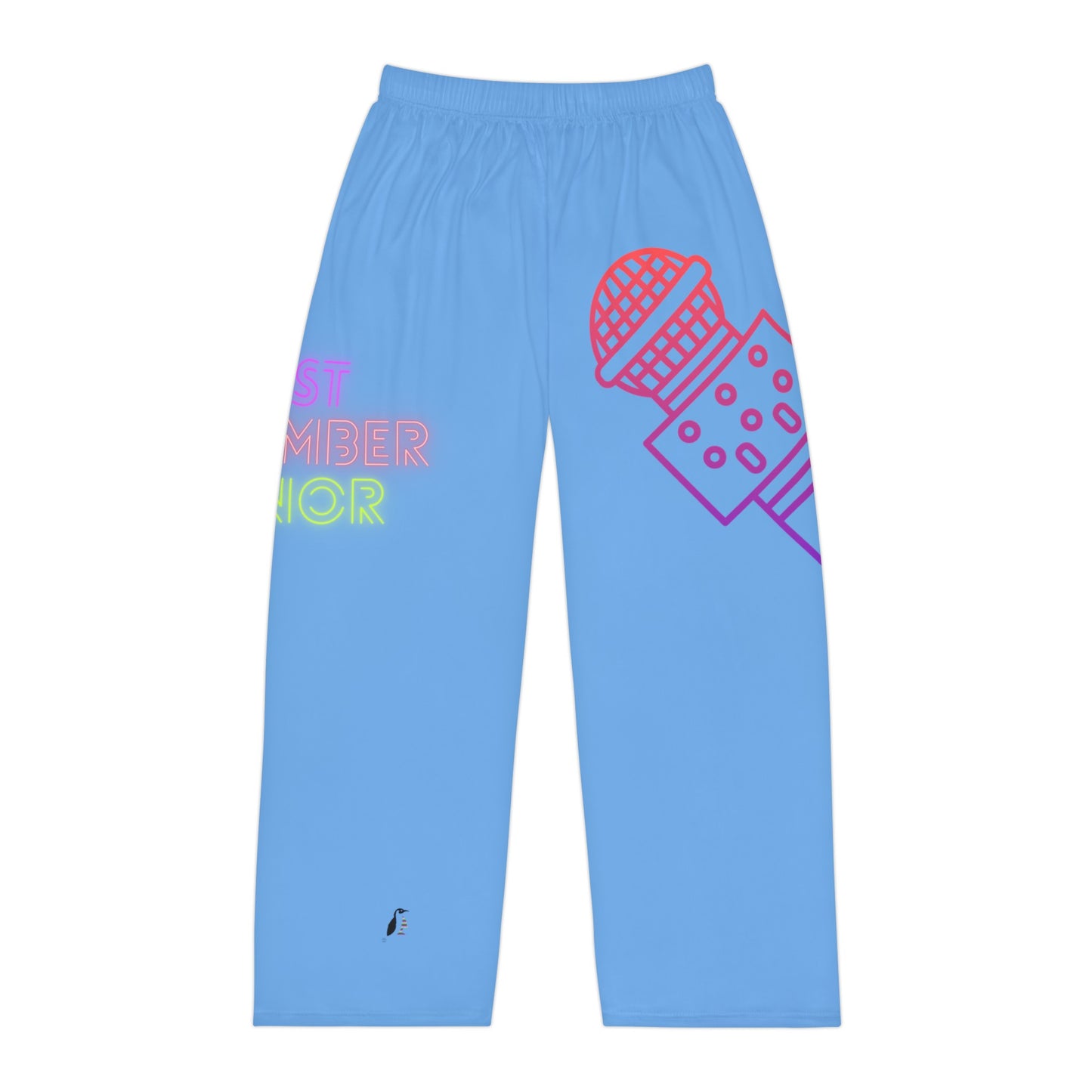 Men's Pajama Pants: Music Lite Blue