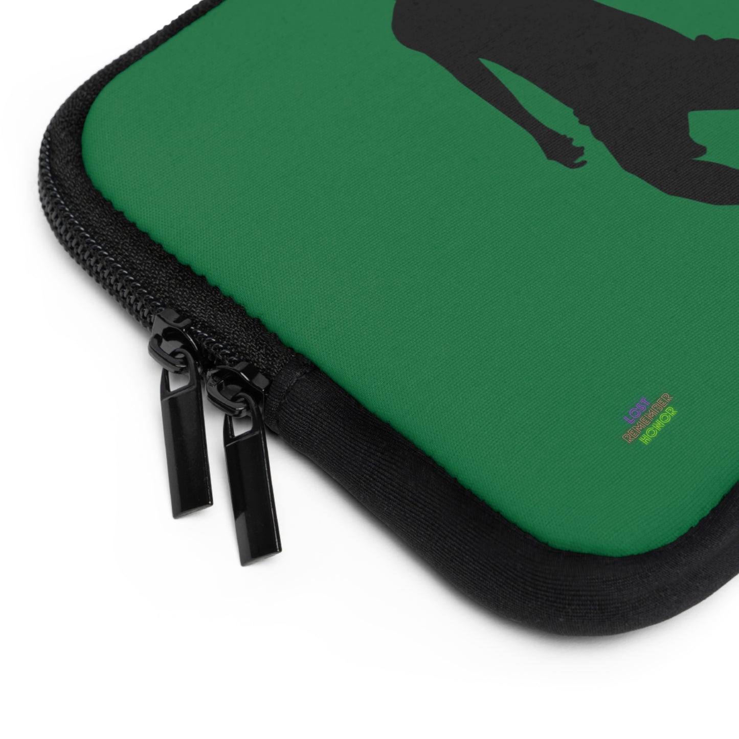 Laptop Sleeve: Soccer Dark Green