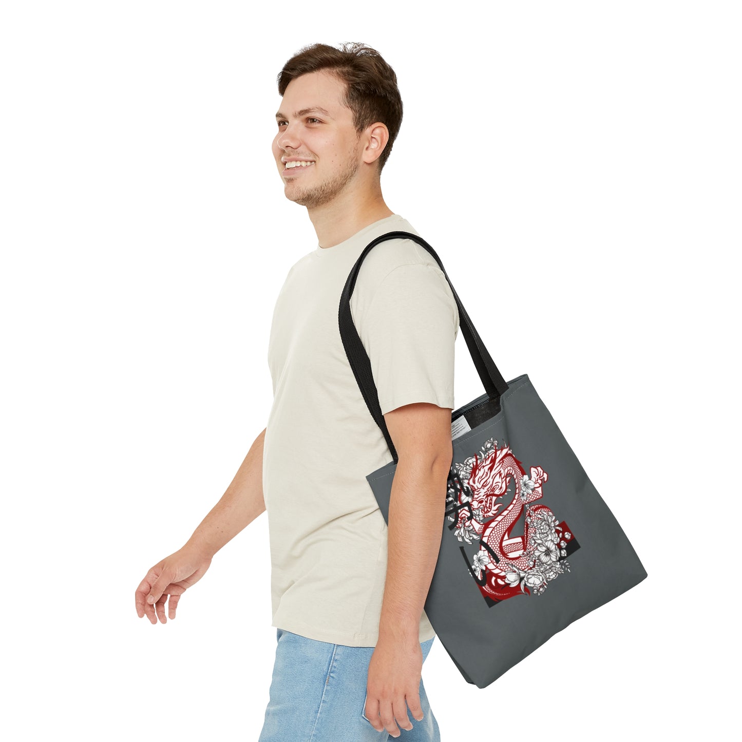 Tote Bag: Dragons Dark Grey