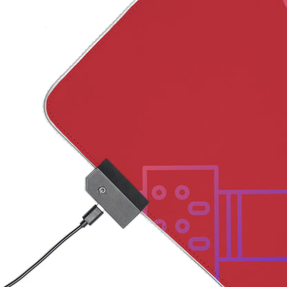 LED Gaming Mouse Pad: Music Dark Red