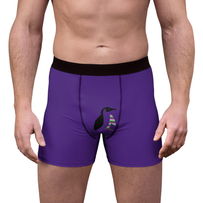 Men's Boxer Briefs Football Purple