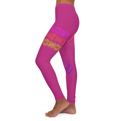 Women's Spandex Leggings: Music Pink