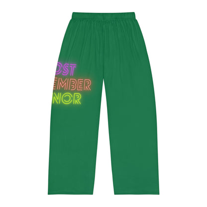 Men's Pajama Pants: Lost Remember Honor Dark Green