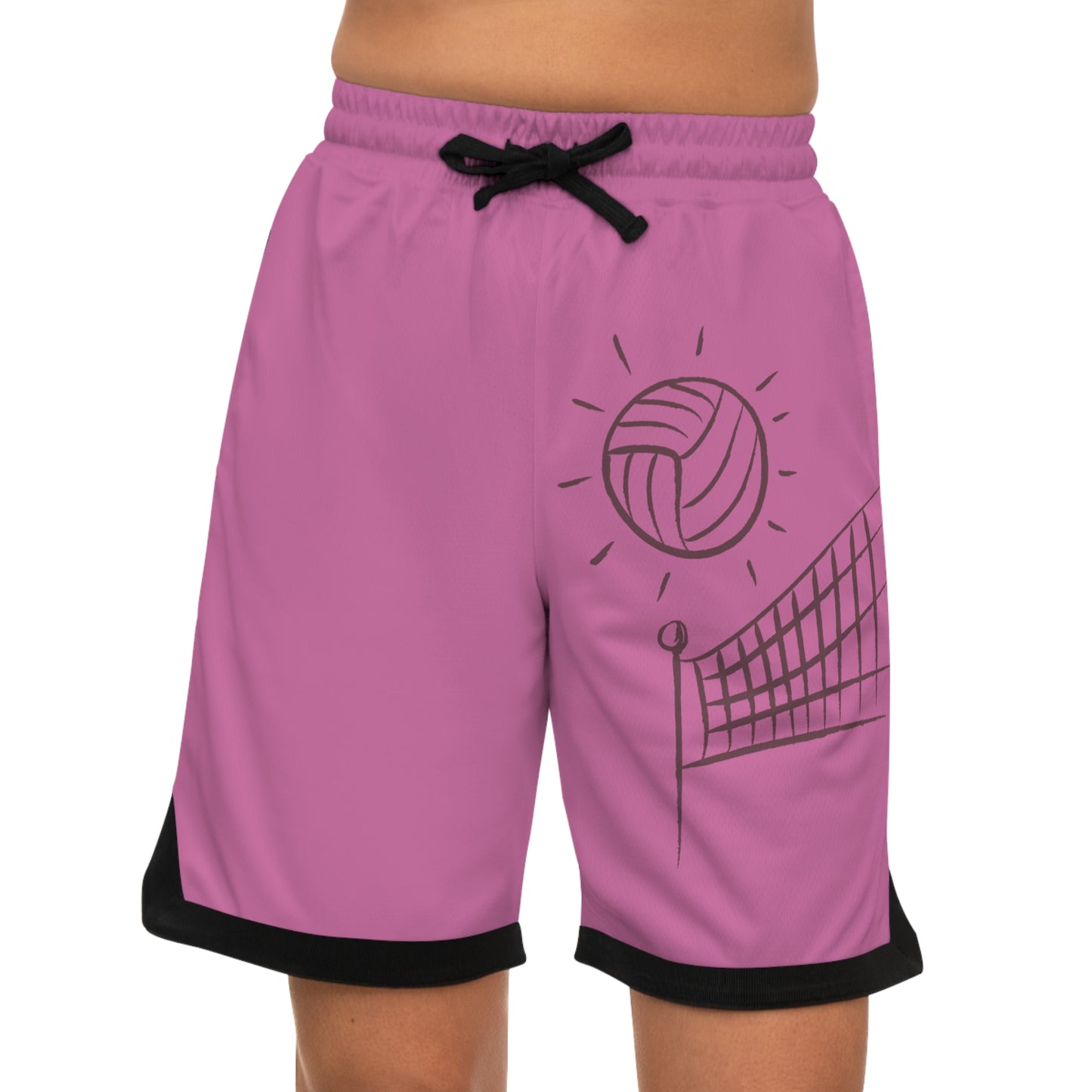 Basketball Rib Shorts: Volleyball Lite Pink