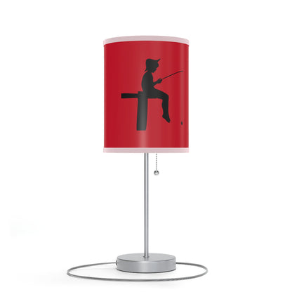 Lamp on a Stand, US|CA plug: Fishing Dark Red