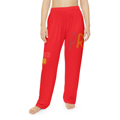 Pambabaeng Pajama Pants: LGBTQ Pride Red