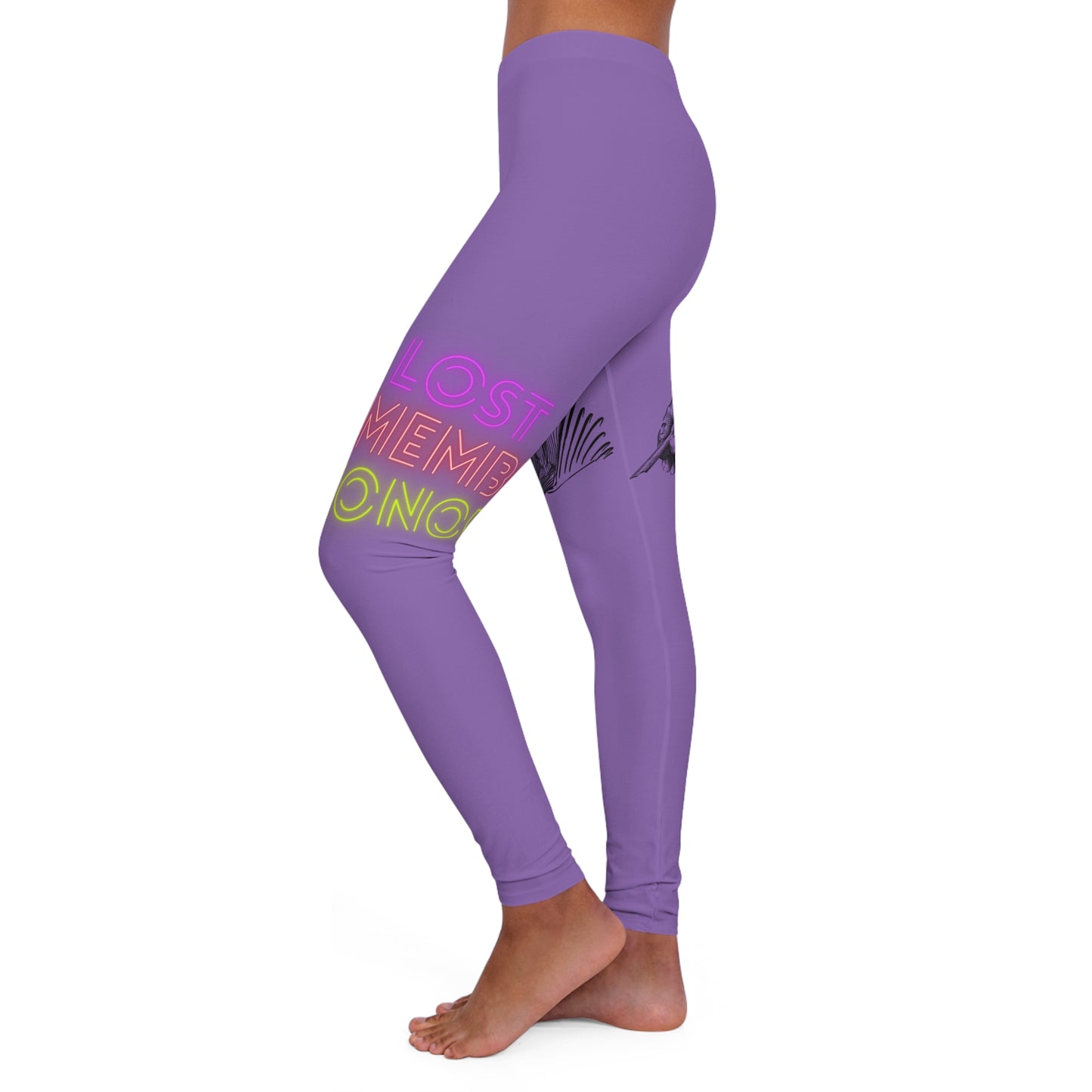 Women's Spandex Leggings: Writing Lite Purple