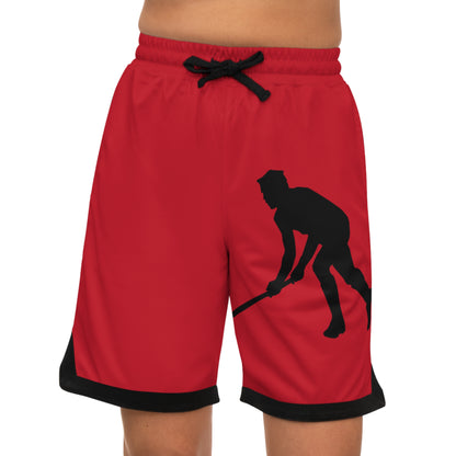 Basketball Rib Shorts: Hockey Dark Red