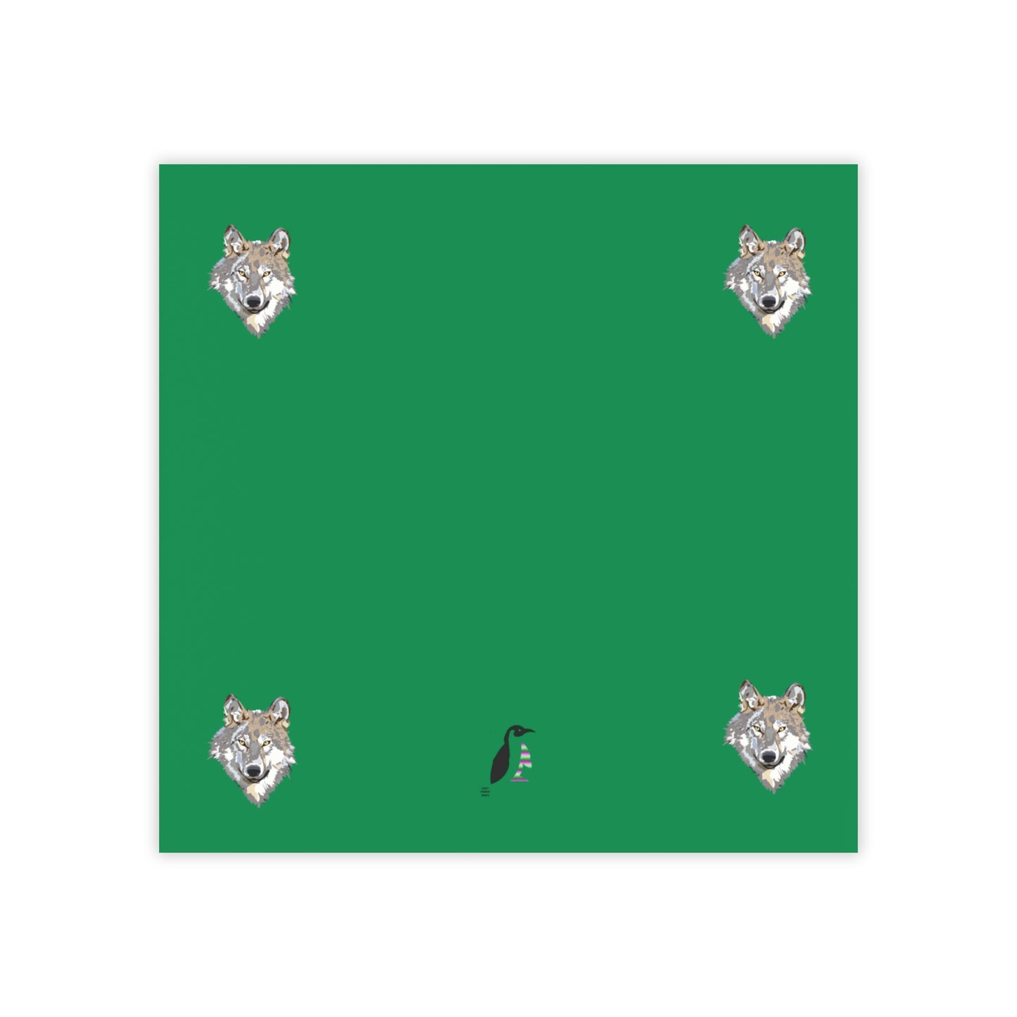 Post-it® Note Pads: Wolves Dark Green