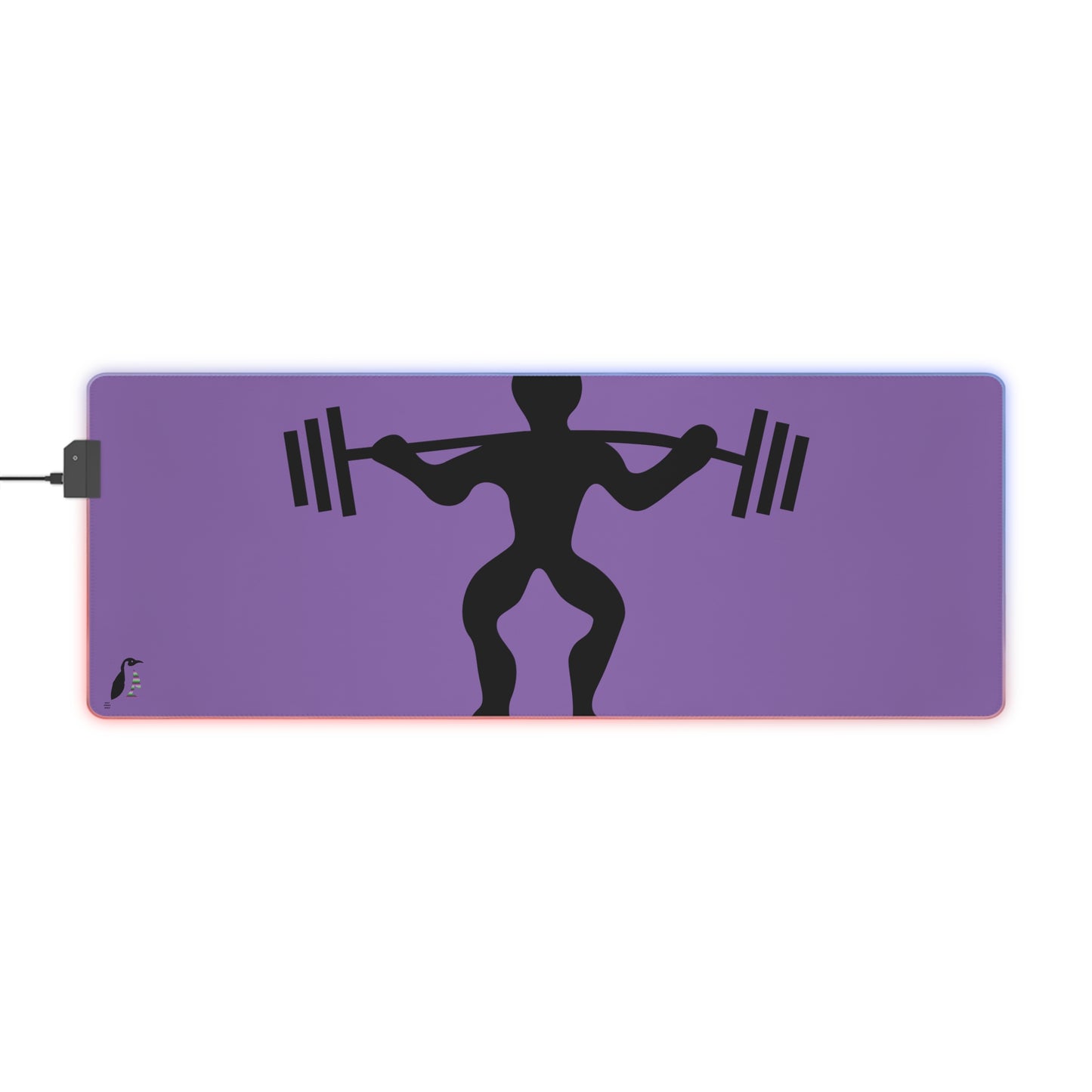 LED Gaming Mouse Pad: Weightlifting Lite Purple