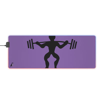 LED Gaming Mouse Pad: Weightlifting Lite Purple