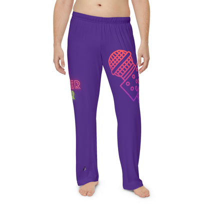 Men's Pajama Pants: Music Purple