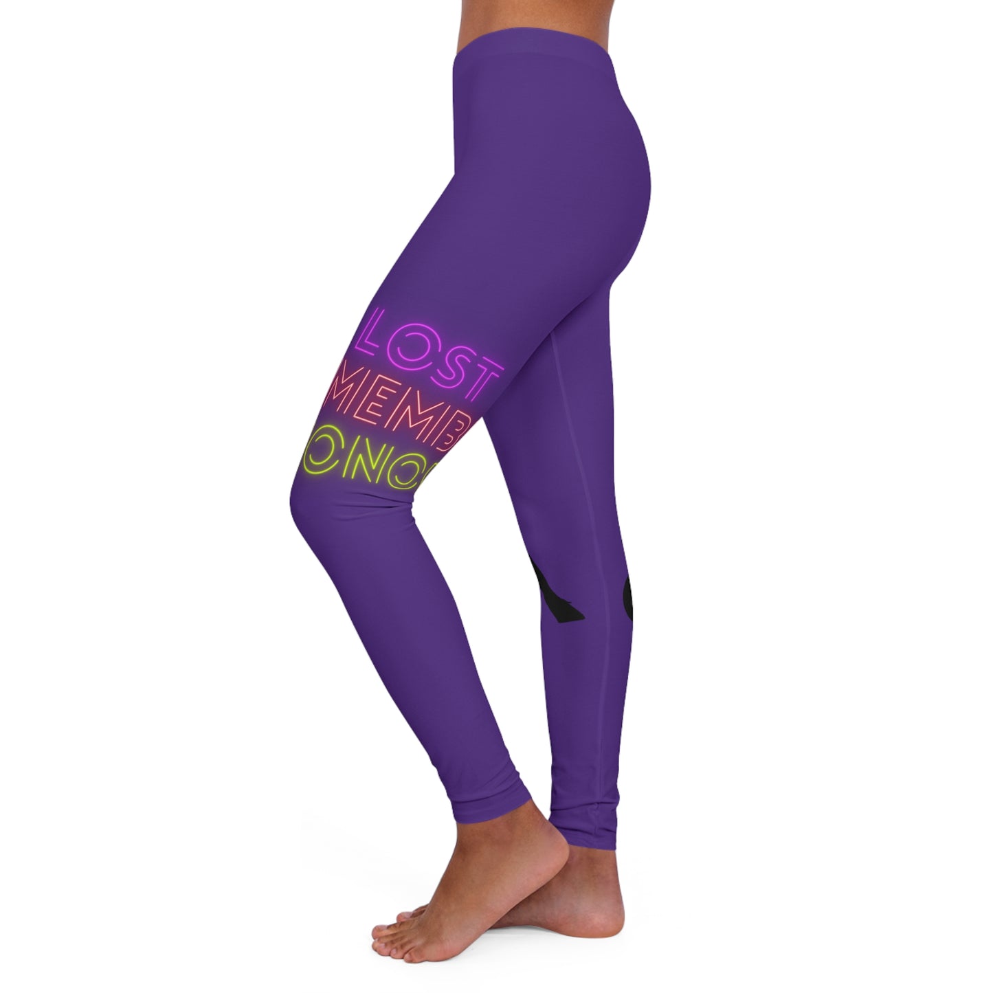 Women's Spandex Leggings: Soccer Purple