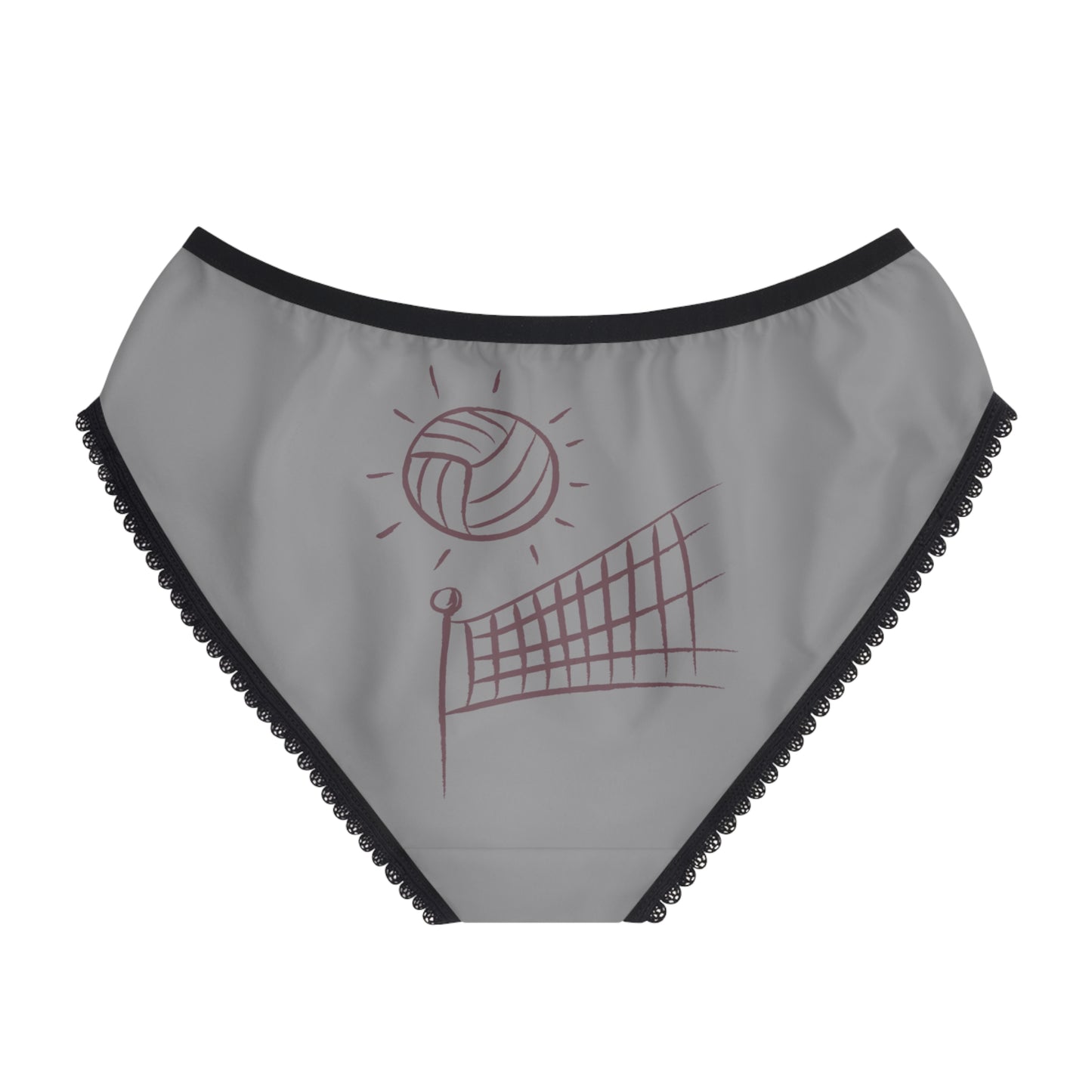 Women's Briefs: Volleyball Grey