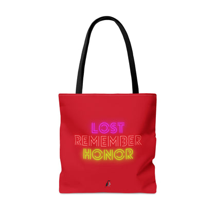 Tote Bag: Bowling Dark Red