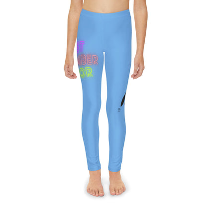 Youth Full-Length Leggings: Lost Remember Honor Lite Blue