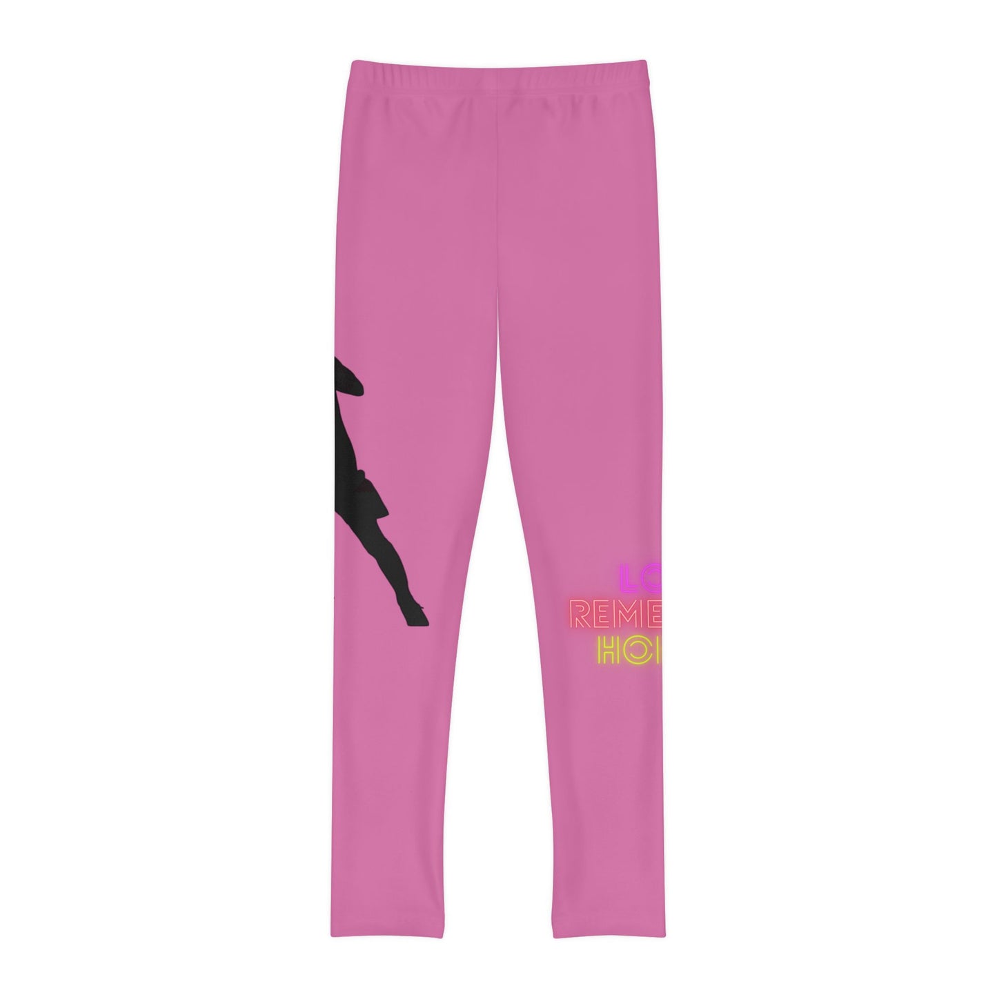 Youth Full-Length Leggings: Soccer Lite Pink