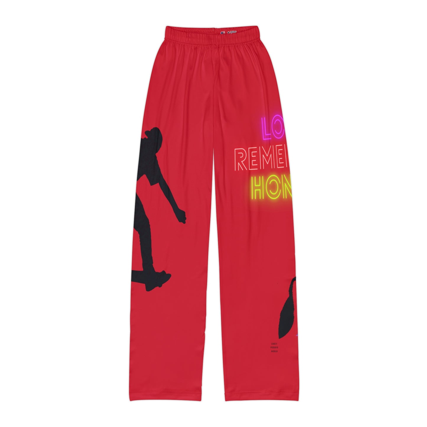 Kids Pajama Pants: Skateboarding Dark Red