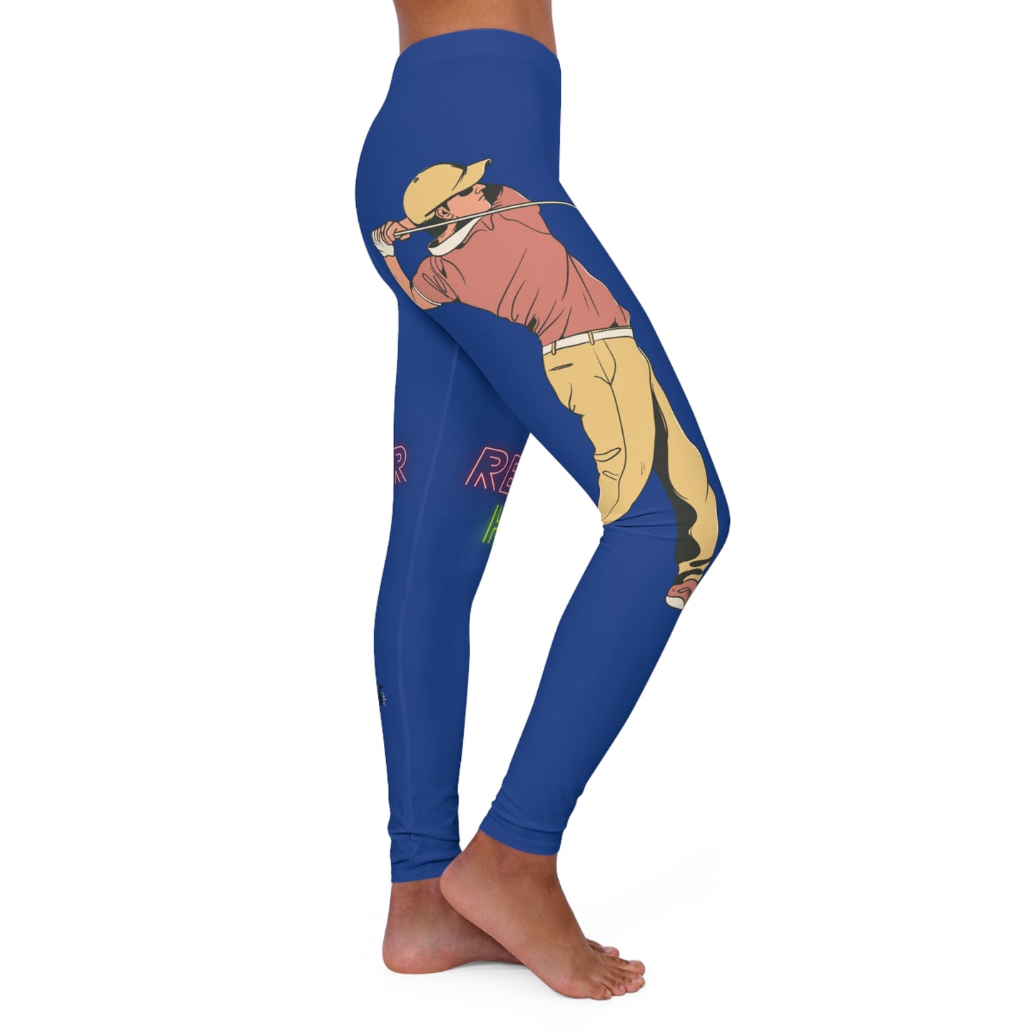 Women's Spandex Leggings: Golf Dark Blue