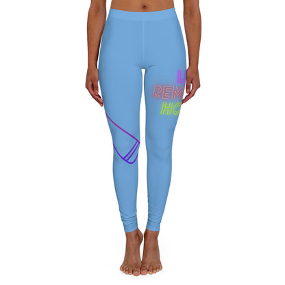 Women's Spandex Leggings: Music Lite Blue