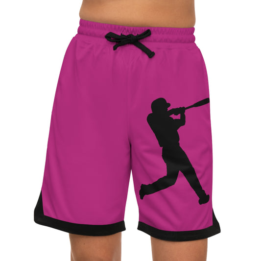 Basketball Rib Shorts: Baseball Pink