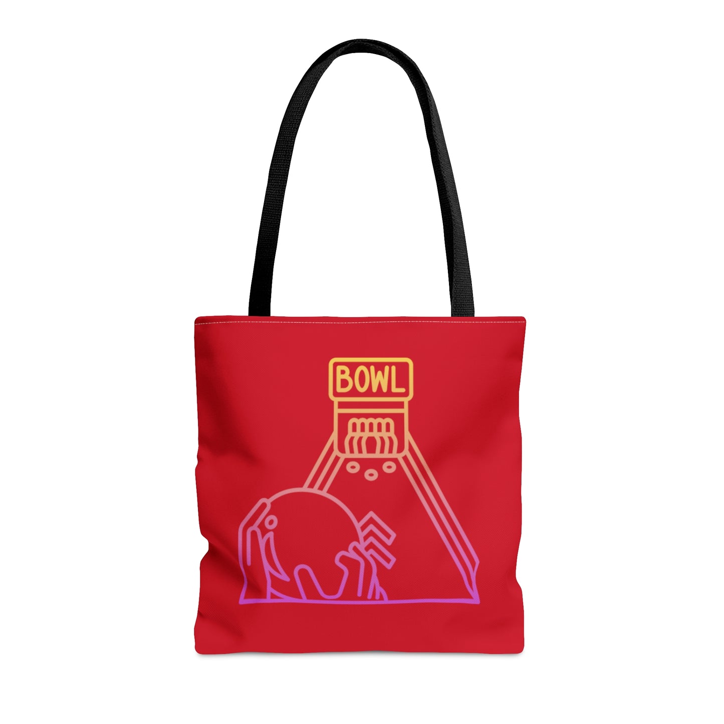 Tote Bag: Bowling Dark Red