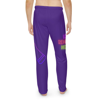 Men's Pajama Pants: Music Purple