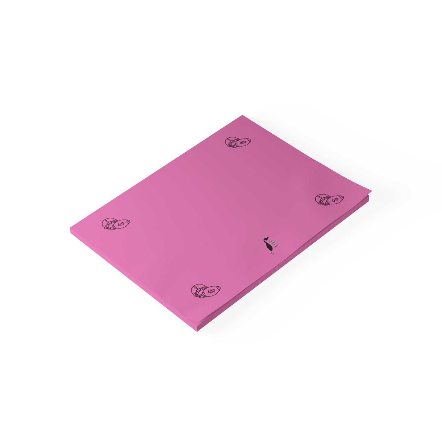 Post-it® Note Pads: Football Lite Pink