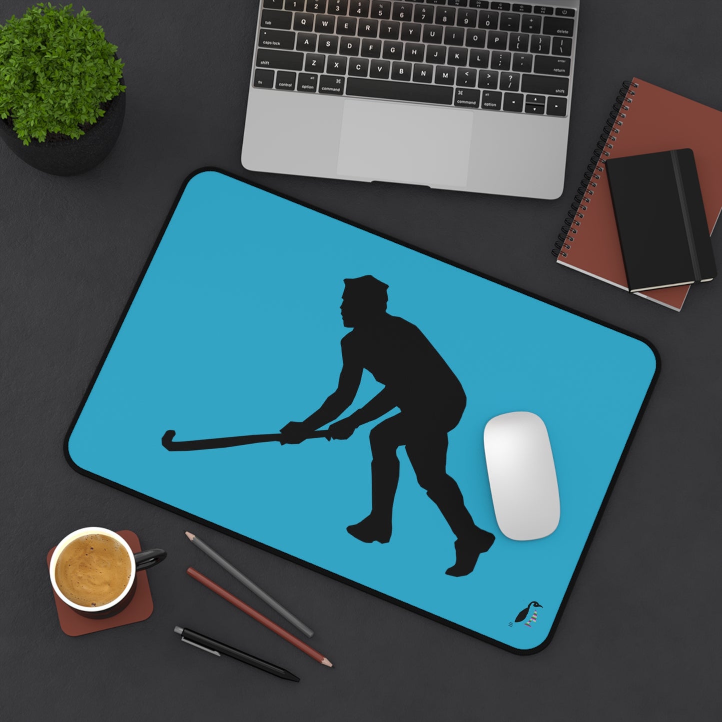 Desk Mat: Hockey Turquoise