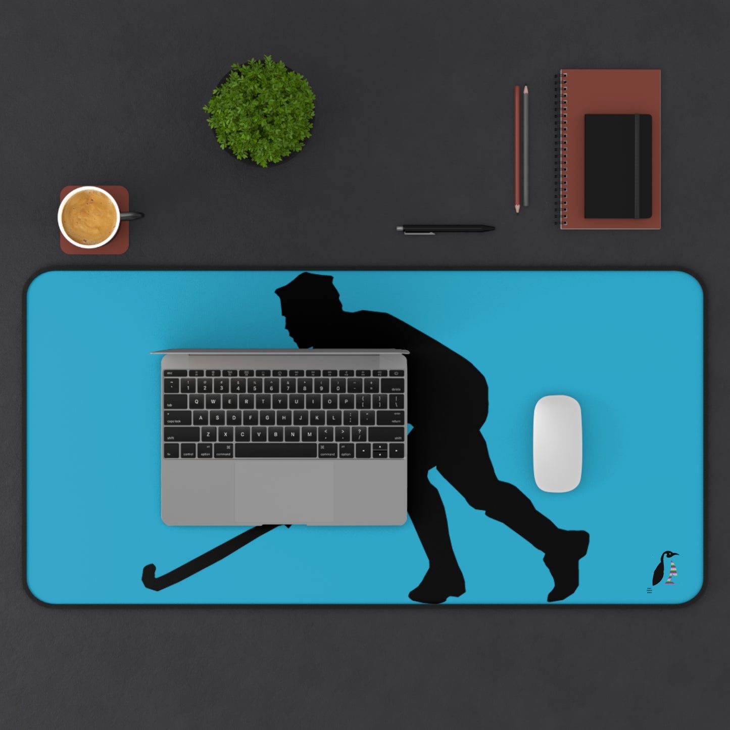 Desk Mat: Hockey Turquoise