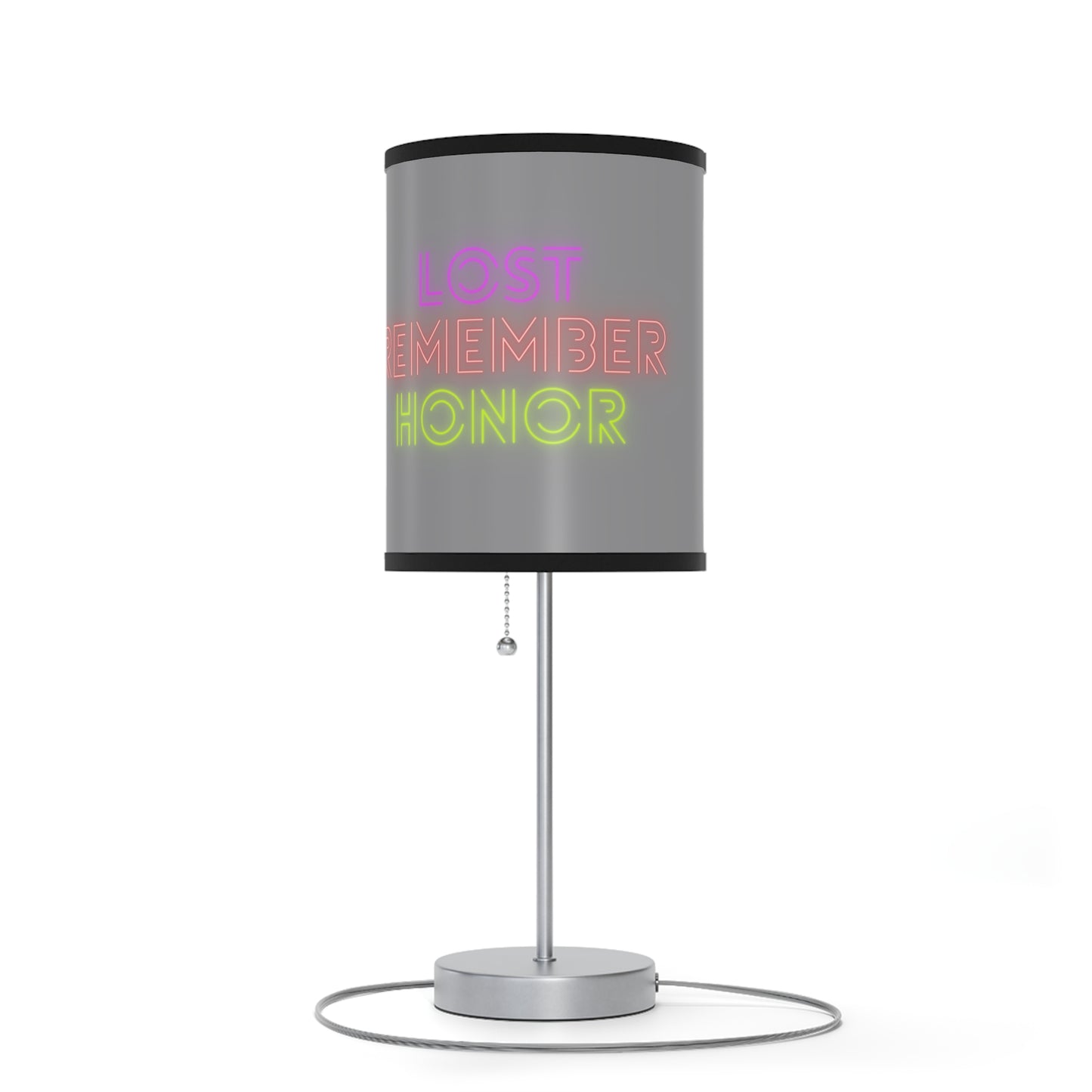 Lamp on a Stand, US|CA plug: Crazy Penguin World Logo Grey