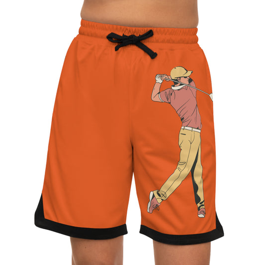 Basketball Rib Shorts: Golf Orange