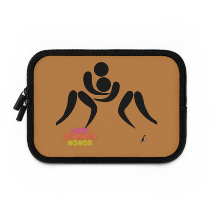 Laptop Sleeve: Wrestling Lite Brown