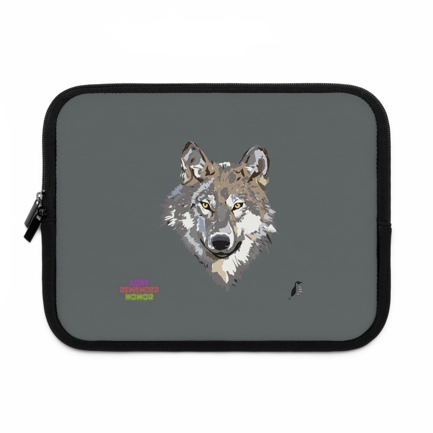 Laptop Sleeve: Wolves Dark Grey