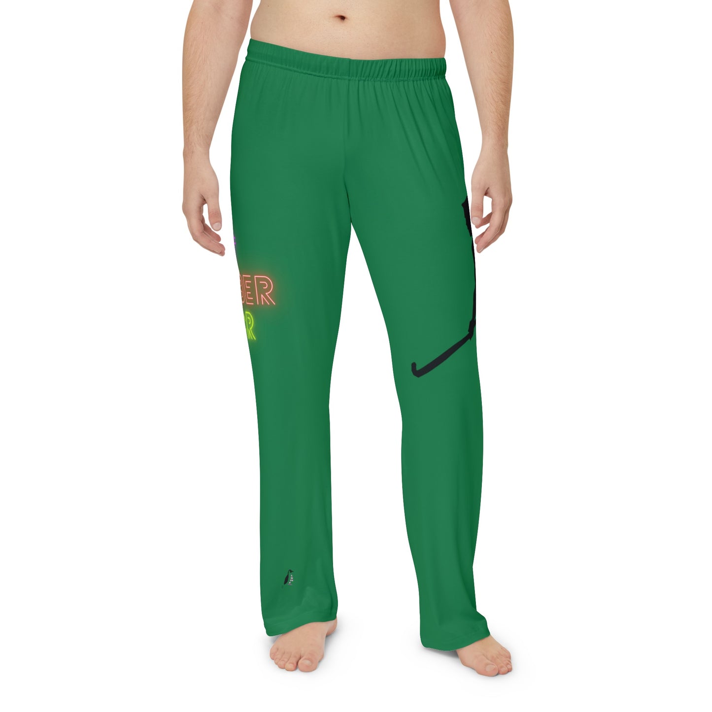 Men's Pajama Pants: Hockey Dark Green