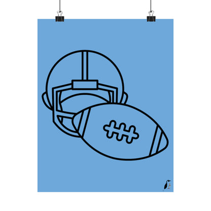 Premium Matte Vertical Posters: Football Lite Blue