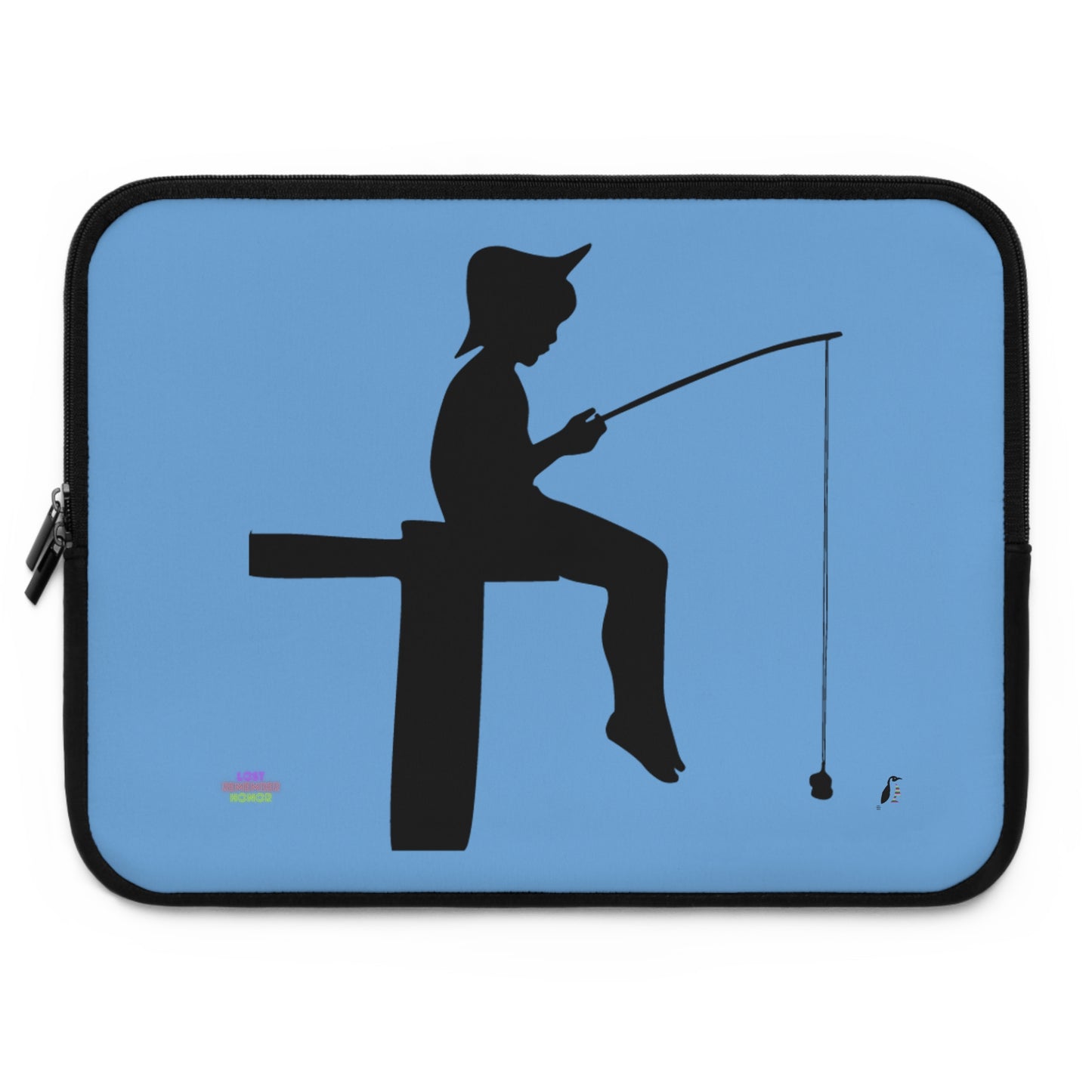 Laptop Sleeve: Fishing Lite Blue