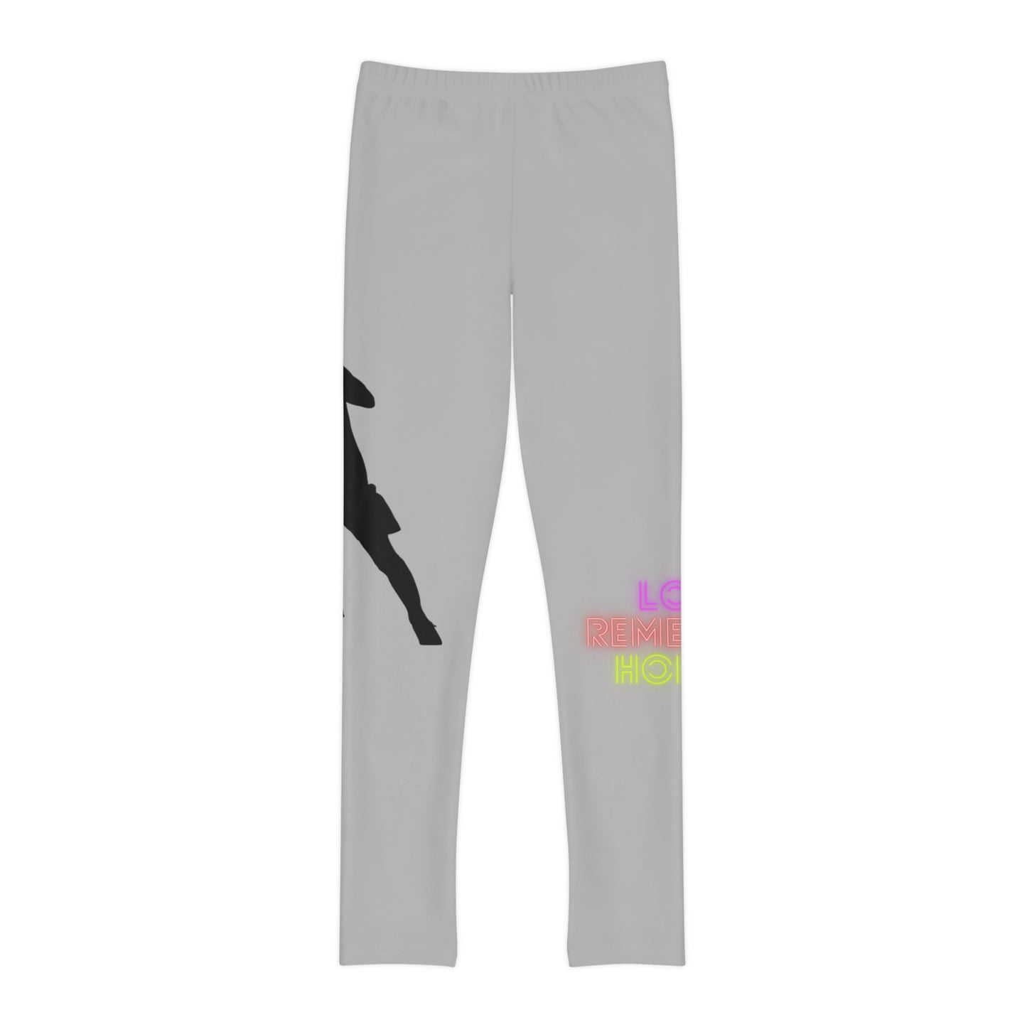 Youth Full-Length Leggings: Soccer Lite Grey