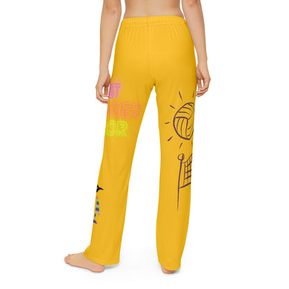 Kids Pajama Pants: Volleyball Yellow