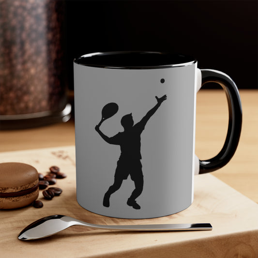 Accent Coffee Mug, 11oz: Tennis Lite Grey