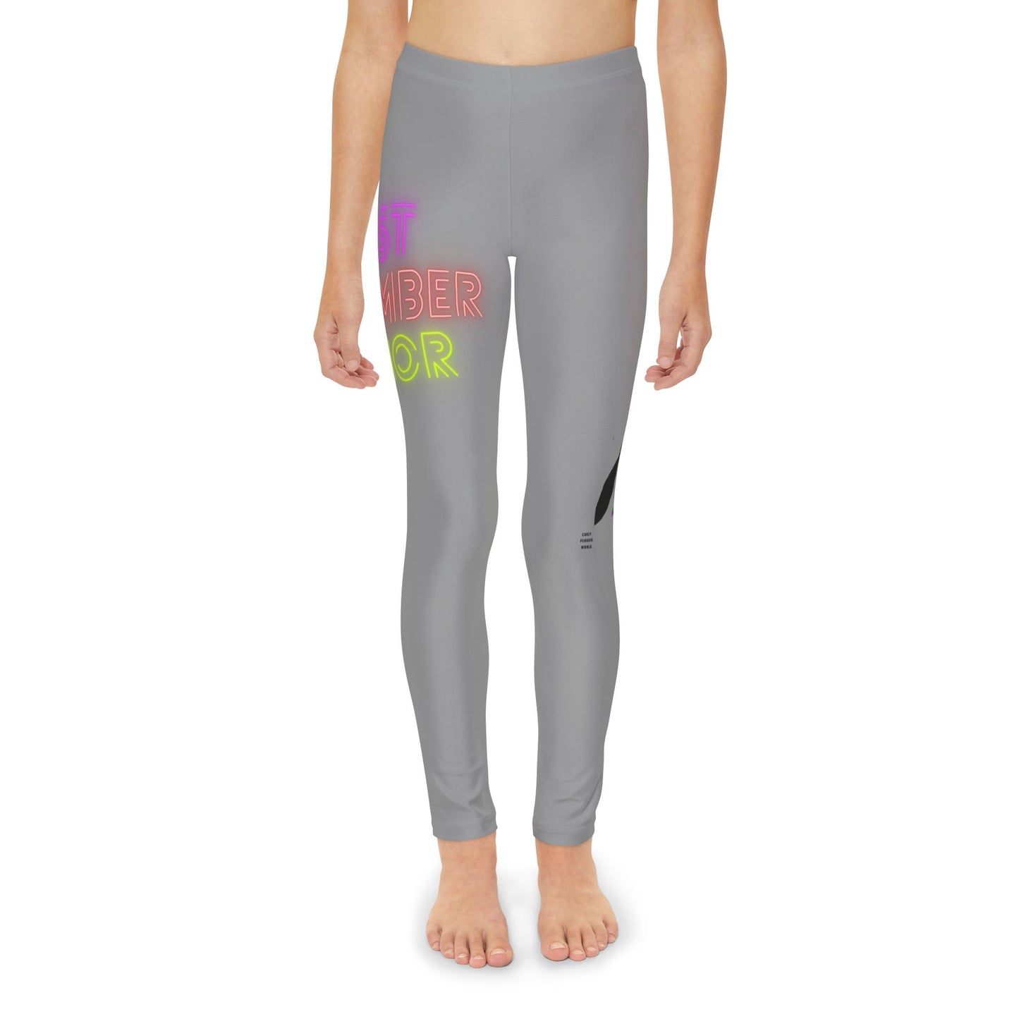 Youth Full-Length Leggings: Lost Remember Honor Grey