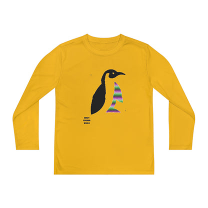 Youth Long Sleeve Competitor Tee: Logo ng Crazy Penguin World 