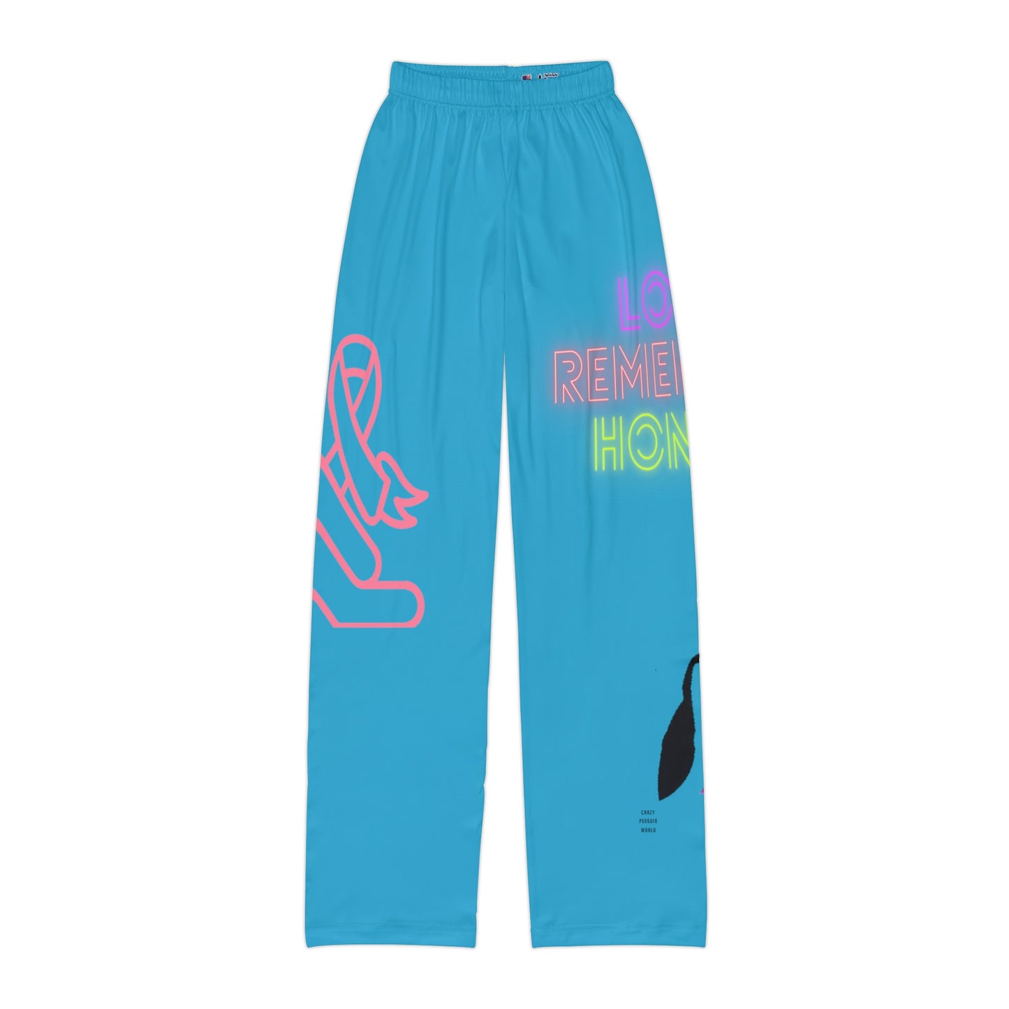 Kids Pajama Pants: Fight Cancer Turquoise